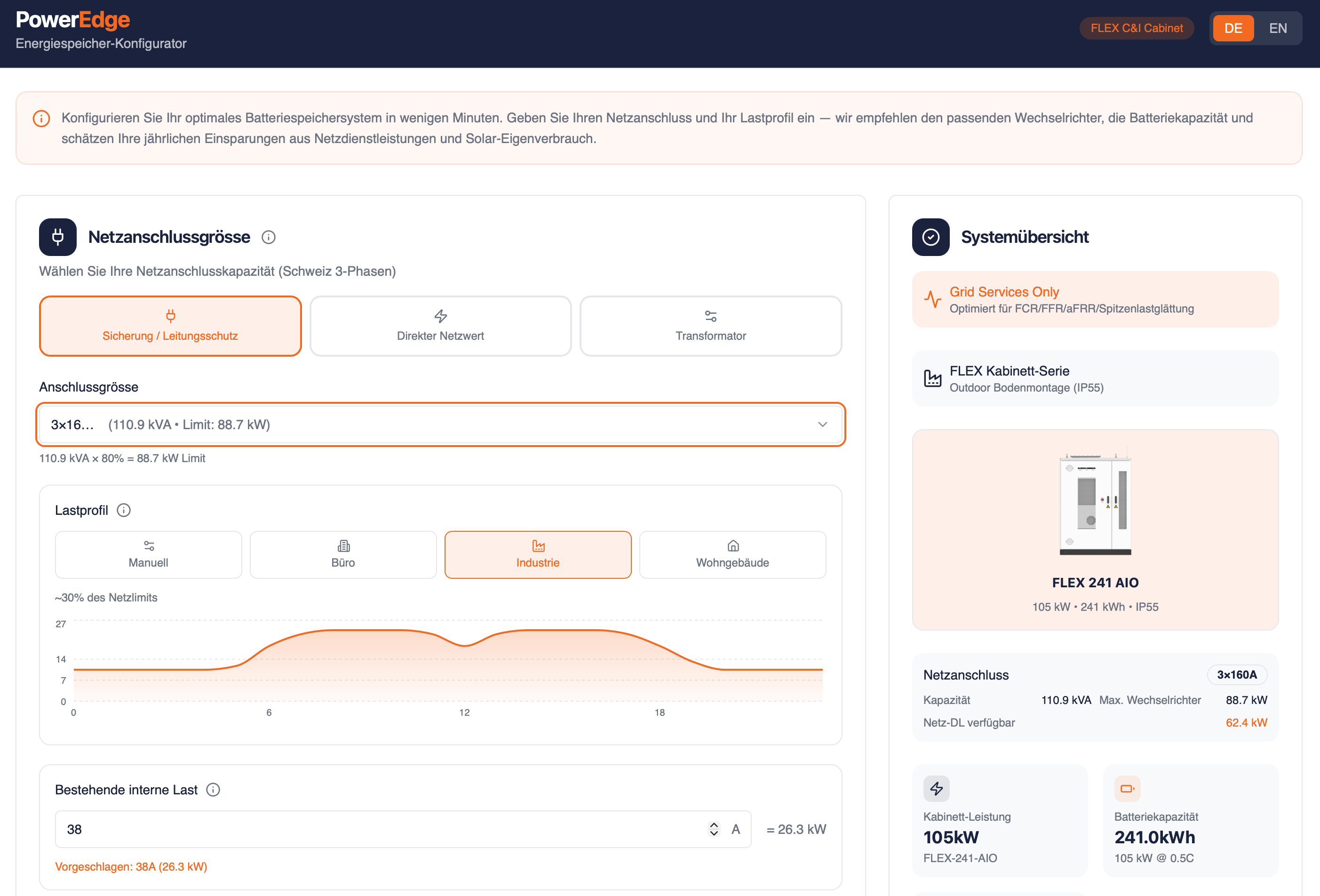 PowerEdge Batterie Konfigurator